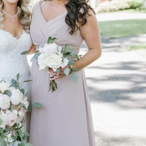 Azazie taupe bridesmaid dress